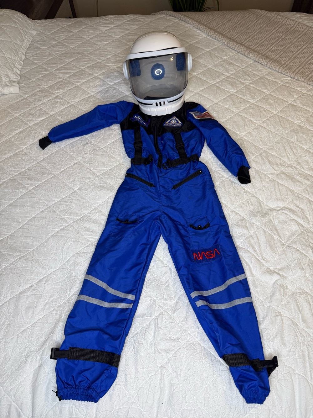 Unisex Kids Blue Astronaut Costume (small) With Helmet